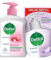 Dettol Skincare Liquid Handwash 200 ml + Dettol Original Germ Defence Liquid Handwash 175 ml