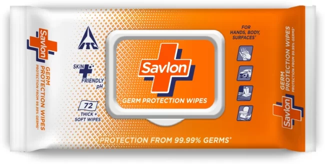 Savlon Germ Protection Wipes Pack of 72